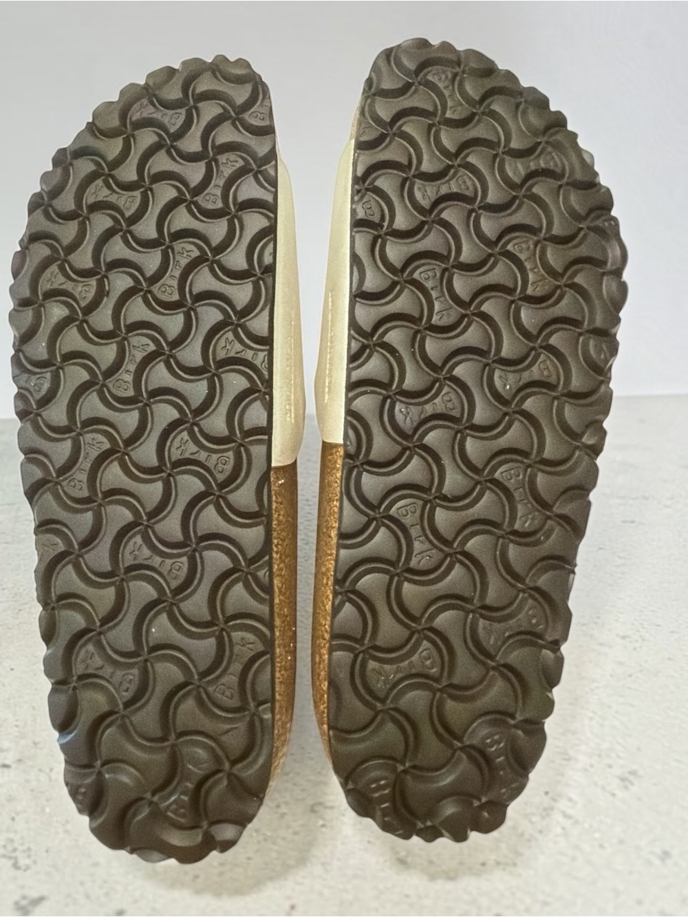 Birkenstock Madrid Graceful Pearl White Single-Buckle Slide Sandals - Picture 7 of 8